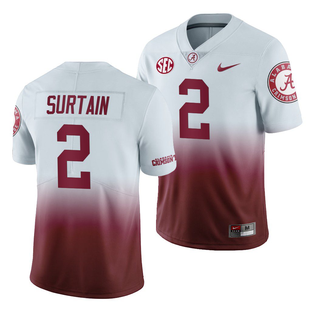 Men's Alabama Crimson Tide Patrick Surtain Jr. #2 Color Crash Gradient 2019 NCAA College Football Jersey